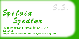 szilvia szedlar business card